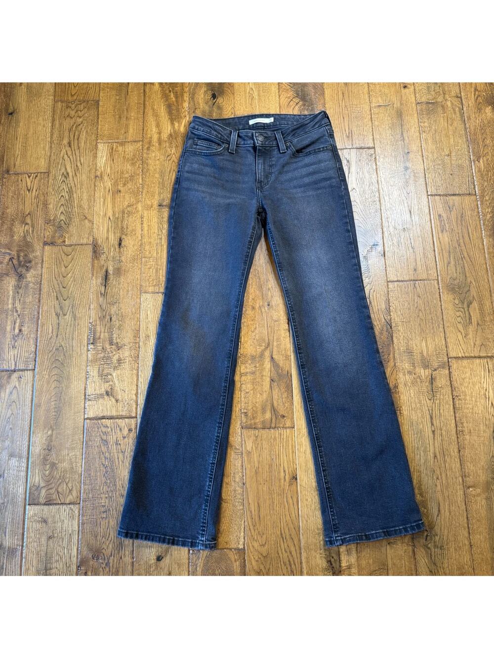 Levis Superlow Bootcut Jeans Womens 26x32 Black Low Rise Boot Cut Levi’s